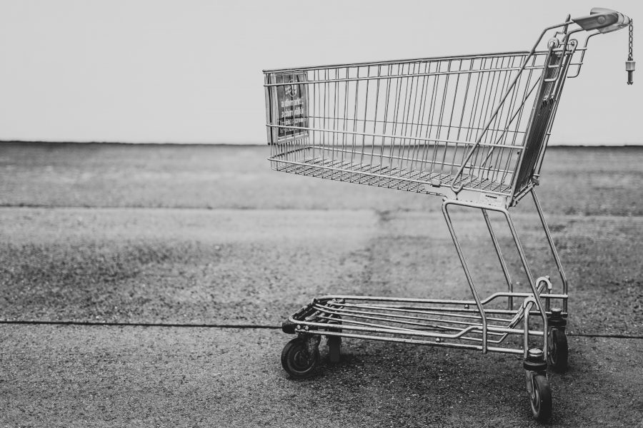 grey shopping cart