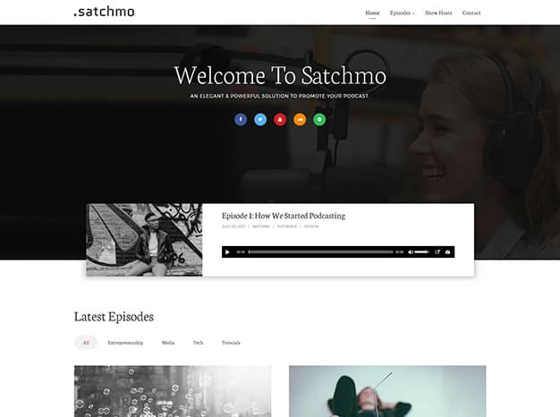 Satchmo WordPress Podcast Theme