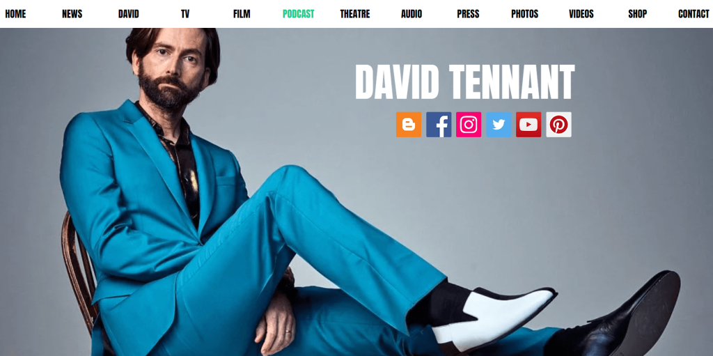 The banner from the David Tennant podcast website. 