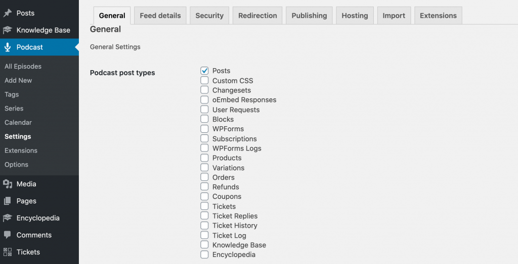 SSP's "Settings" menu.