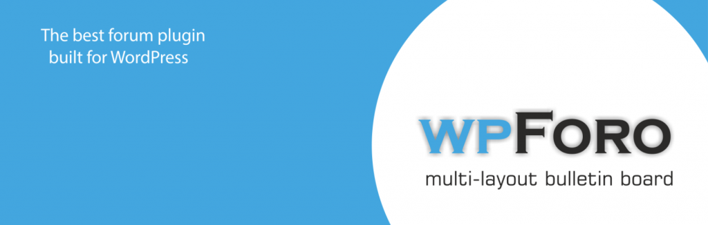 The white and blue wpForo Forum banner.